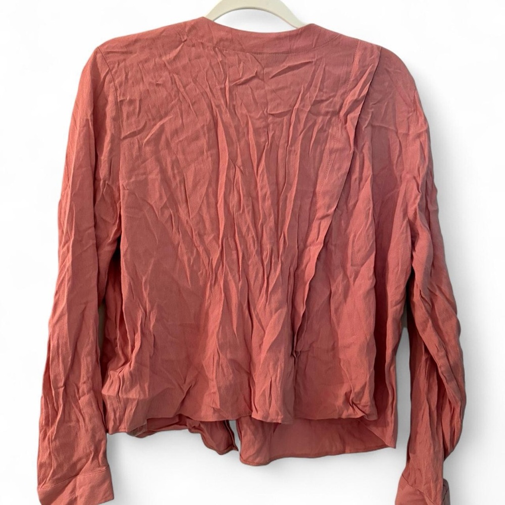 Topshop Pink Long Sleeve Relaxed Blouse - Picture 2 of 2